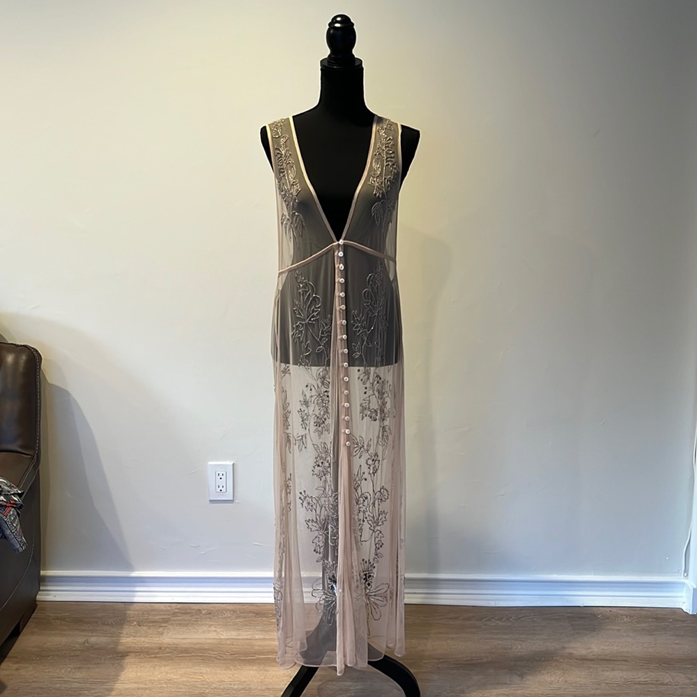 FreePeople Sequins Mesh Slip